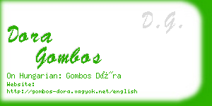 dora gombos business card